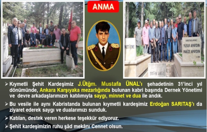 Şehit Kardeşimiz J.Ütğm. Mustafa ÜNAL\\\\\\\'ın Anma Töreni Yapıldı. 