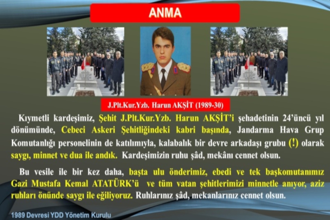 Şehit Kardeşimiz Harun AKŞİT'in Anma Töreni Yapıldı.